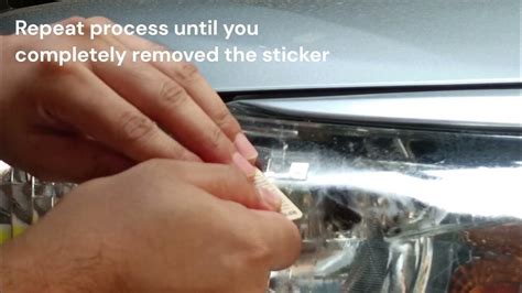 how to remove rfid sticker on headlamp|headlight sticker removal.